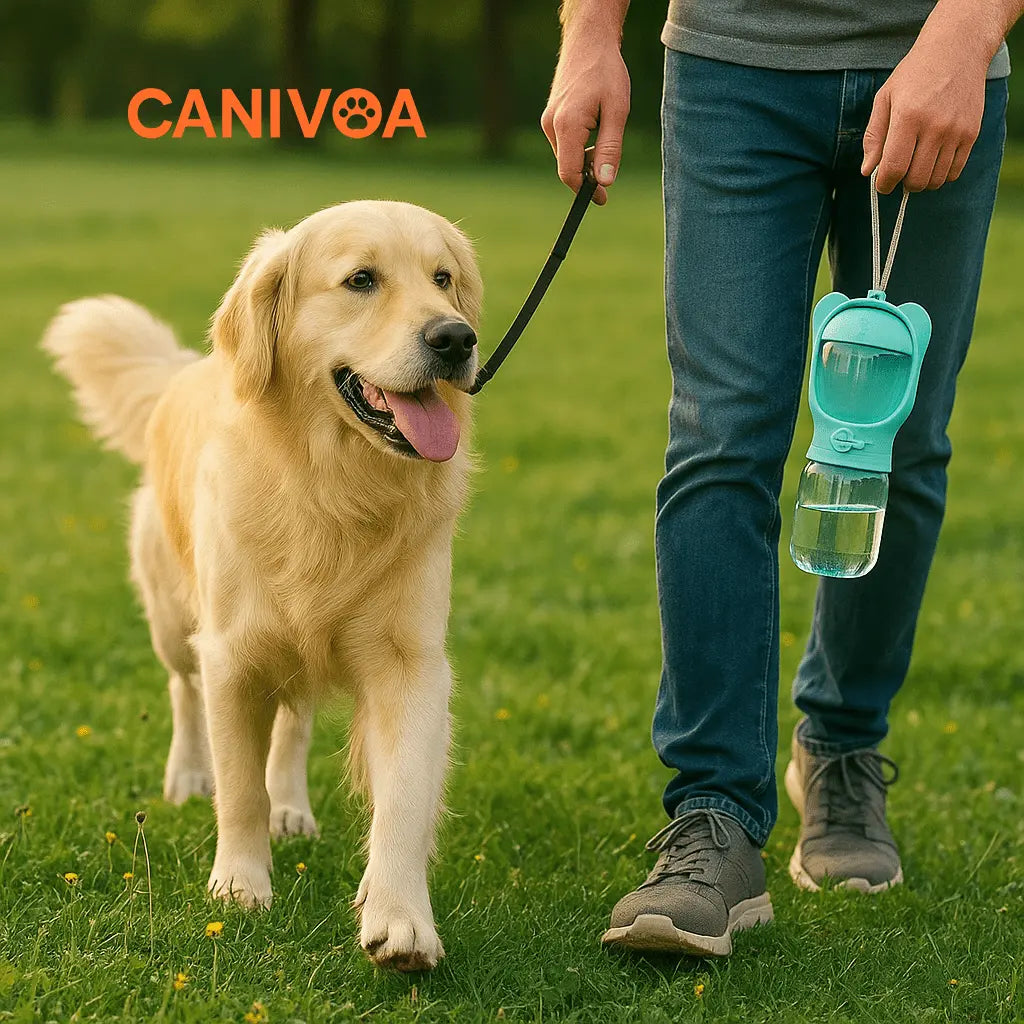 Canivoa - Praktische 2-in-1 Hunde Trinkflasche - canivoa.de
