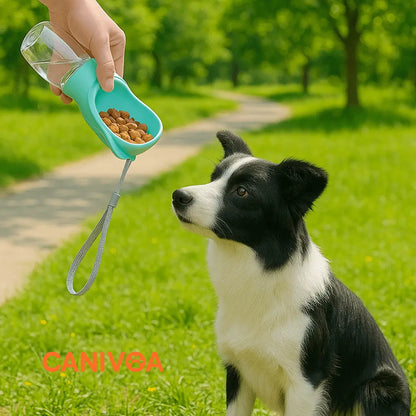 Canivoa - Praktische 2-in-1 Hunde Trinkflasche - canivoa.de