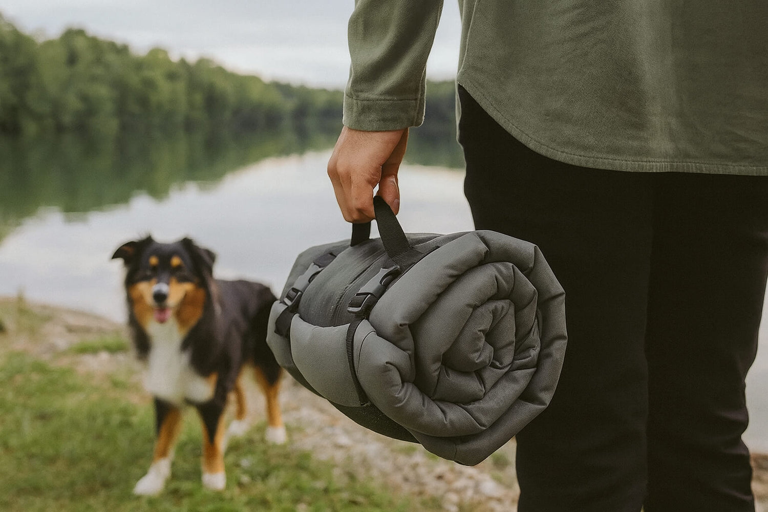 Outdoor Hundematte faltbar – kompakte Hundematratze für unterwegs, leicht tragbar