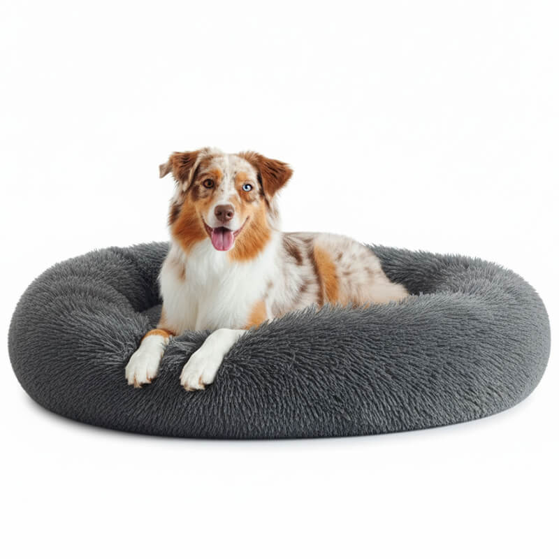 Kuschelnest™ Orthopädisches flauschiges Hundebett im Donut-Design