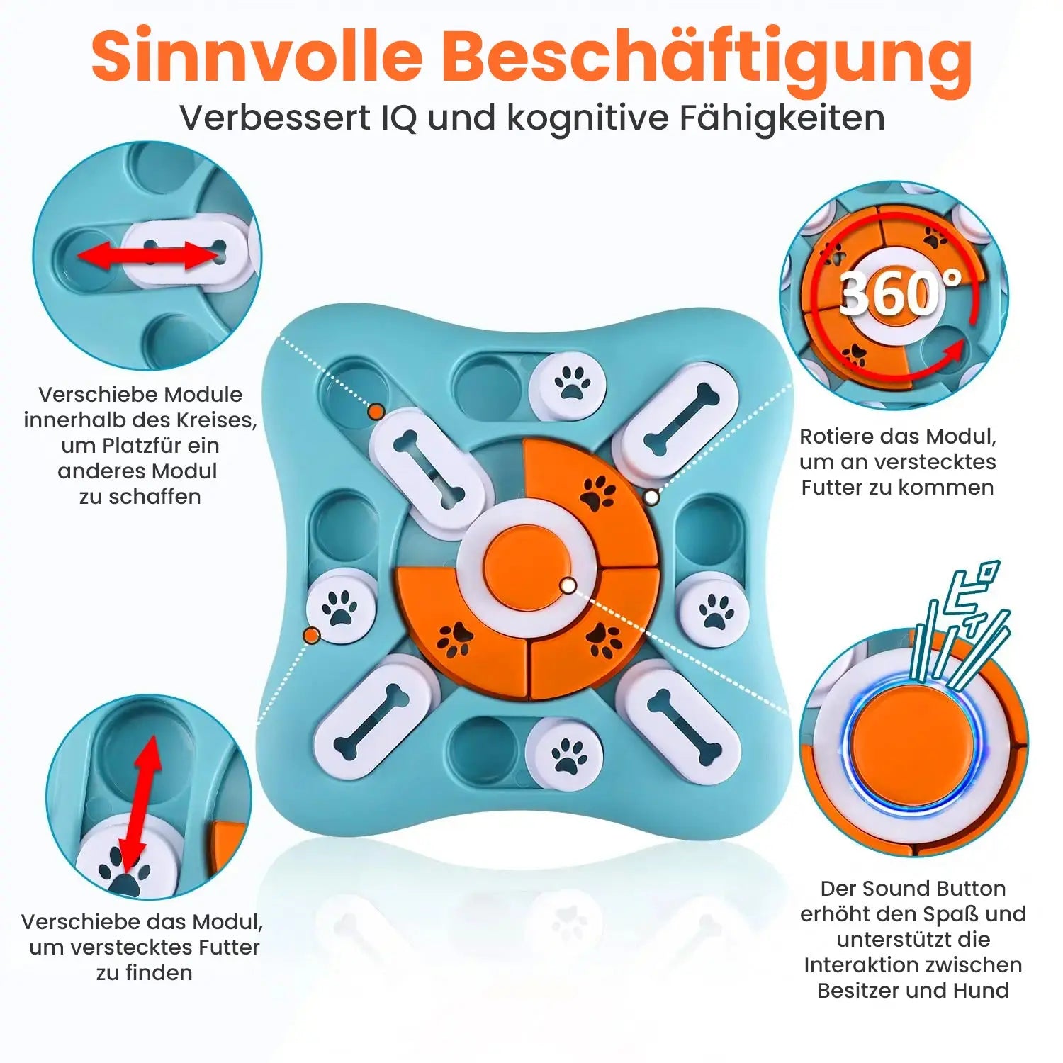 IQ Training - Interaktives Puzzle für Hunde - canivoa.de