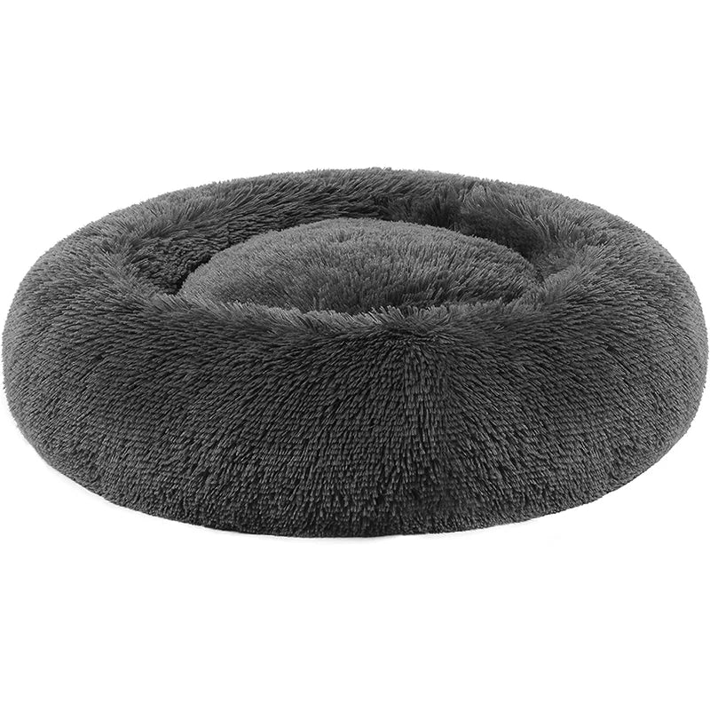 Winziges Donut-Hundebett Für Welpen & Kleine Hunde – Flauschiges, Waschbares Welpenbett Mit Rutschfester Unterseite, 38 Cm, Anti-Angst-Design