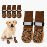 Anti-Rutsch-Socken für Hunde mit 360° Grip und verstellbarem Klettverschluss für mehr Halt auf glatten Böden.