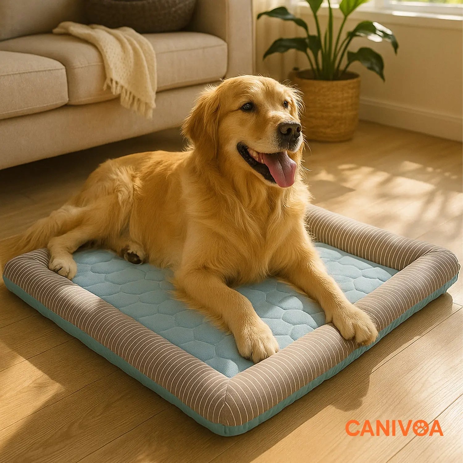Hundekühlmatte für Sommer – kühlende Hundedecke gegen Hitze, bequemes Kühlbett für Hunde