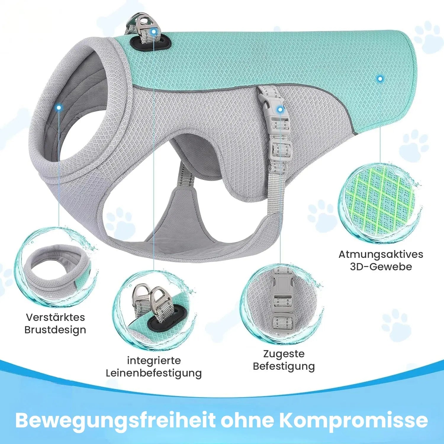 Ideale Kühlweste für Hunde zum Spaziergang im Sommer