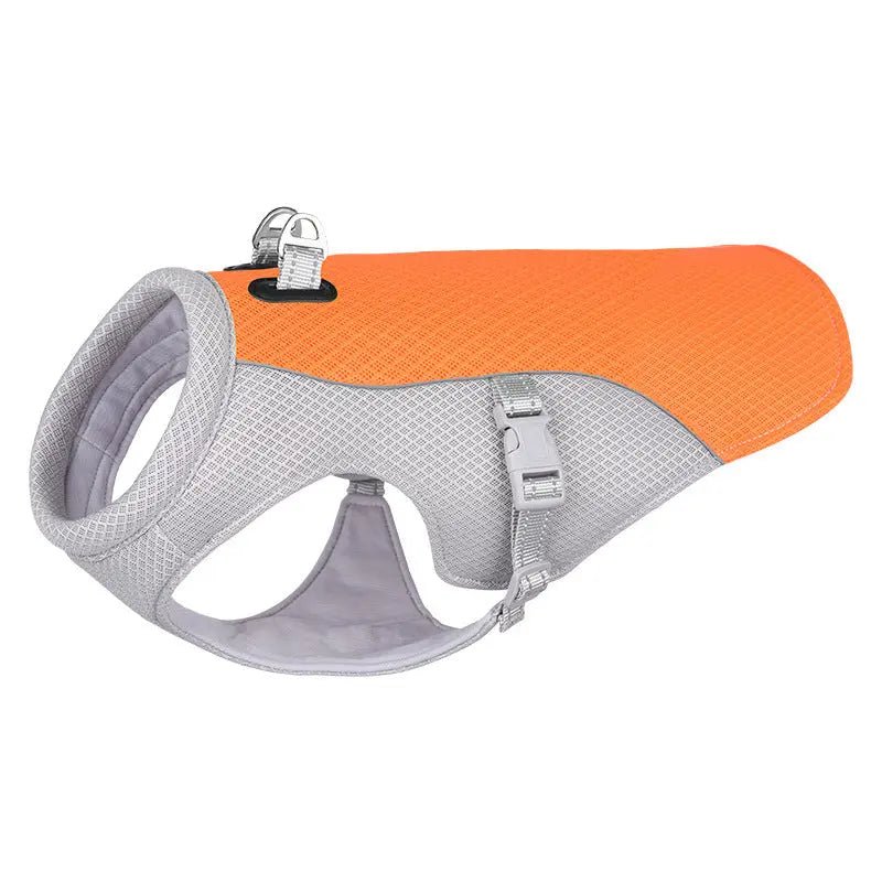 Hund Kühlweste in orange grau