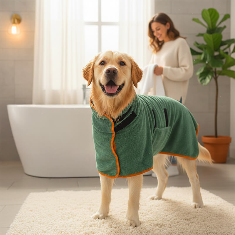 Hunde Bademantel - schnell trocknend & individuell anpassbar