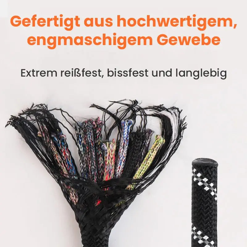 reflektierende hundeleine nylon nahaufnahme – strapazierfähiges Nylon mit reflektierenden Stichnähten, wetterfest & pflegeleicht