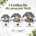 Hundeliege Outdoor in den Größen M, L und XL mit abnehmbarem Dach für kleine, mittelgroße und große Hunde.