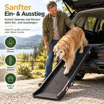 Hunderampe fürs Auto als gelenkschonende Einstiegshilfe für große und ältere Hunde beim Ein- und Aussteigen.