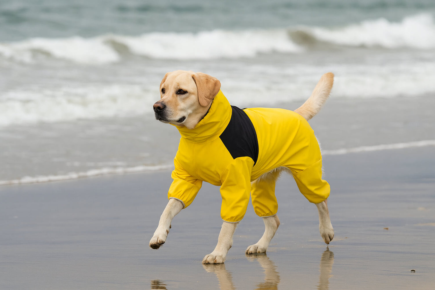 Outdoor Hunde Regenjacke – wasserdichter Regenmantel für den Hund, schützt bei Spaziergang & Training
