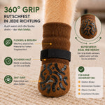 Hundesocke mit 360° Grip: Die Silikon-Noppen halten rundum, auch wenn sich die Socke am Bein dreht.