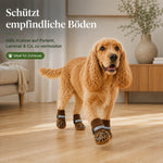Hundesocken zum Schutz von Parkett und Laminat vor Kratzern durch Hundekrallen im Wohnbereich.