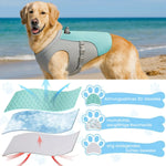 Hunde Kühlweste atmungsaktiv, saugfähig und kühlendes Gewebe