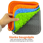 Leckmatte mit Saugnäpfen für Hunde, verschiedene Farben, Anti-Rutsch, einfach an Wand befestigen