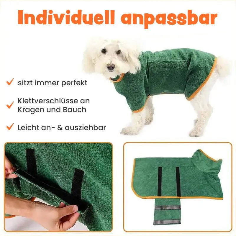 Hunde Bademantel - schnell trocknend & individuell anpassbar