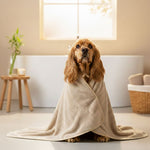 saugstarkes handtuch fuer hunde beige