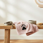 mikrofaser hundehandtuch rosa