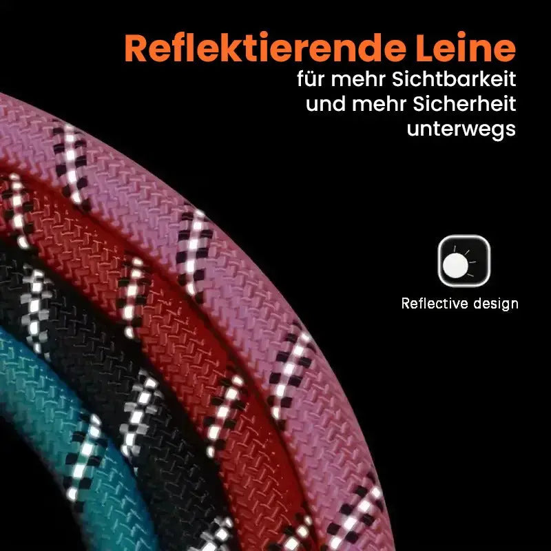 hundeleine reflektierend flechtung, nylon geflochten mit reflektierenden Fasern, langlebige sichtbare Struktur