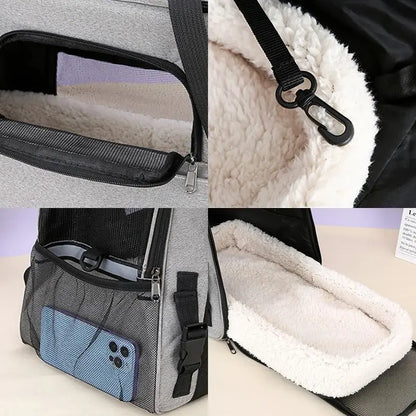Tragetasche Hund & Katze – komfortable Hunde Transporttasche mit Tragegurt, ideal für Reisen & Tierarzt