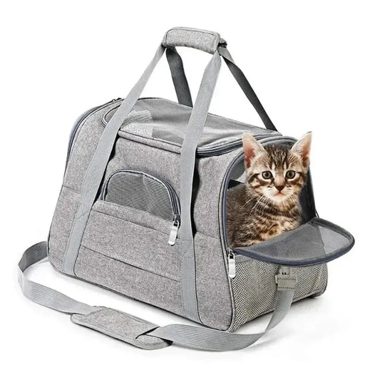 Transporttasche Hund & Katze Flugzeug – Airline Approved Haustiertragetasche mit Mesh & Handgepäckgröße