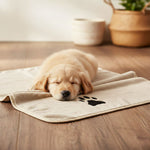 weiches hundehandtuch fuer welpen beige