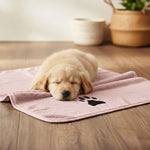 weiches hundehandtuch fuer welpen rosa